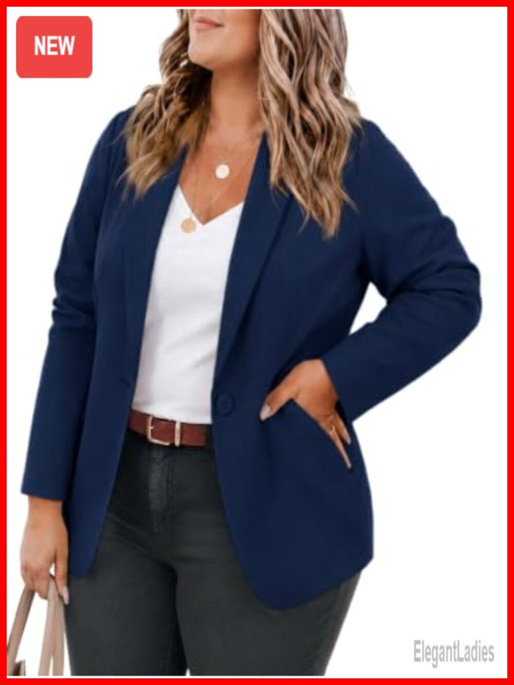 Plus Size Casual Blazer Lapel Long Sleeve Suit Jacket